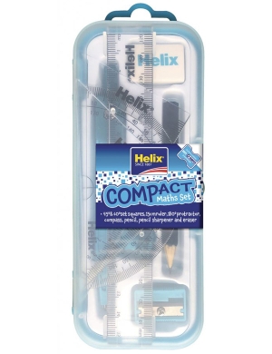 Helix Compact Maths Set 8pc - Blue
